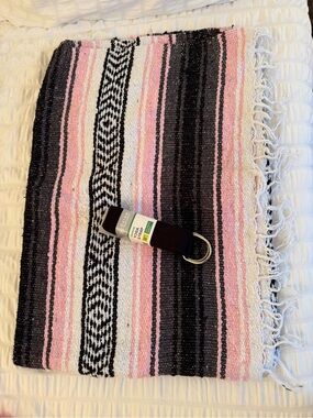 Mexican Blanket and yoga strap